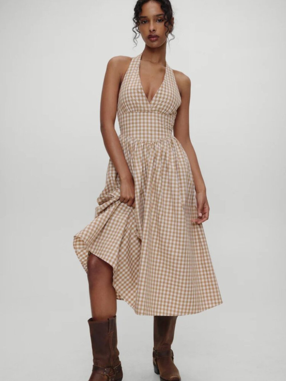 Frankie's Bikinis x BELLA HADID Prairie Midi Dress
